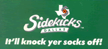 Dallas Sidekicks 1985-86 media guide logo and slogan